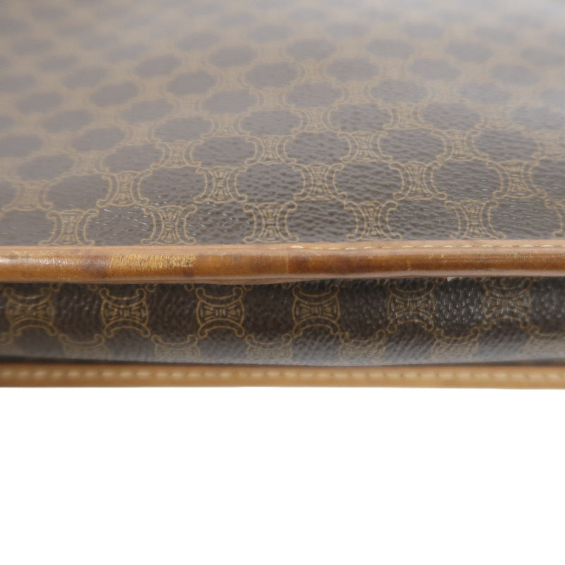 CELINE Macadam Shoulder Bag, Brown, CELINE Monogram PVC Messenger Crossbody Bag