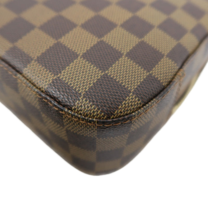 LOUIS VUITTON N48021 Damier Ebene Brown Spontini Handbag with Shoulder Strap