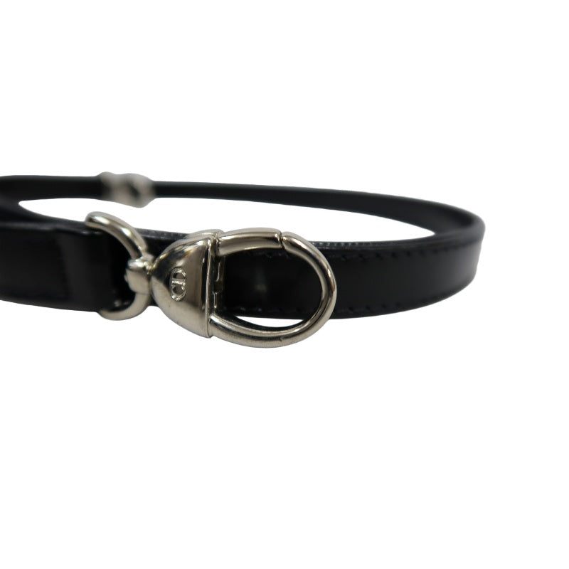 Dior Lady Dior Cannage Handbag, Canvas, Black, Silver Hardware