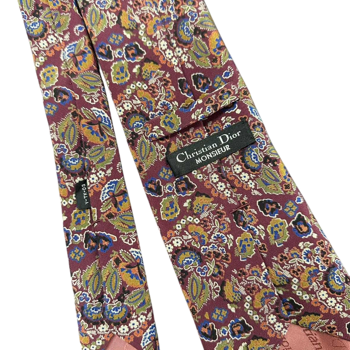 DIOR Silk Tie, Red Base
