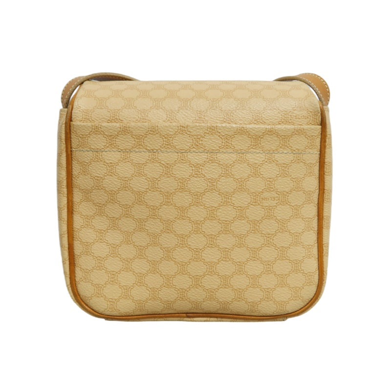 CELINE Macadam Shoulder Bag Beige Gold Hardware