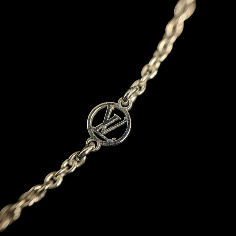 LOUIS VUITTON Necklace Essential V Accessory M63197 LE0281 Silver Metal V Motif Simple