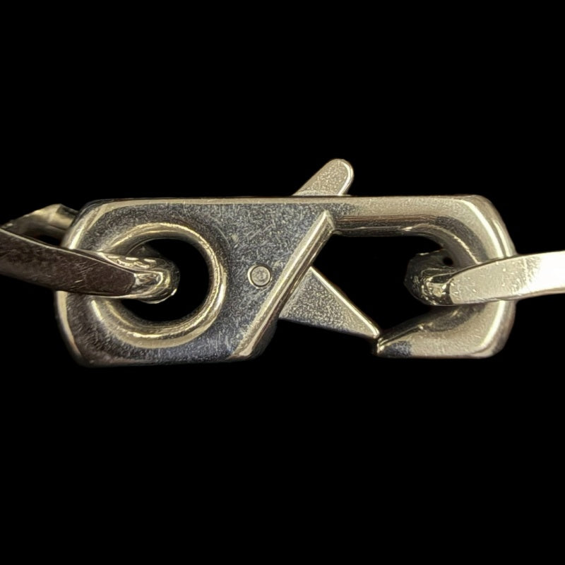 LOUIS VUITTON Necklace Monogram Tide Up Accessory Silver Metal Chain Monogram Pattern 　 Box & Dust Bag
