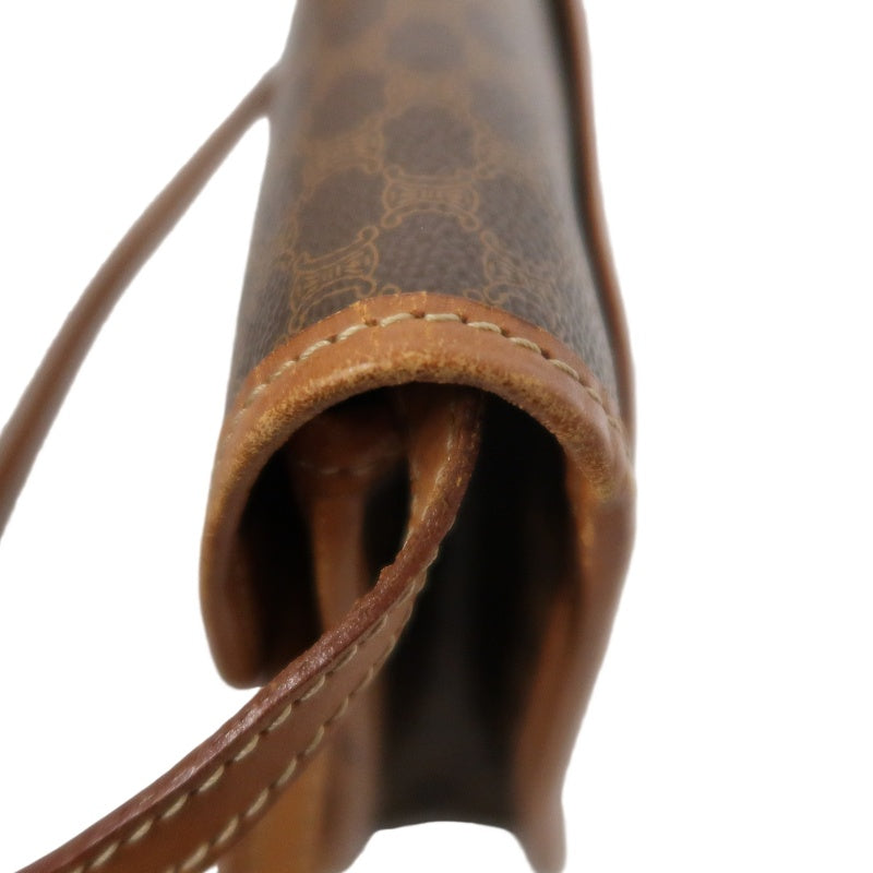 CELINE Macadam Shoulder Bag, Brown, CELINE Monogram PVC Messenger Crossbody Bag