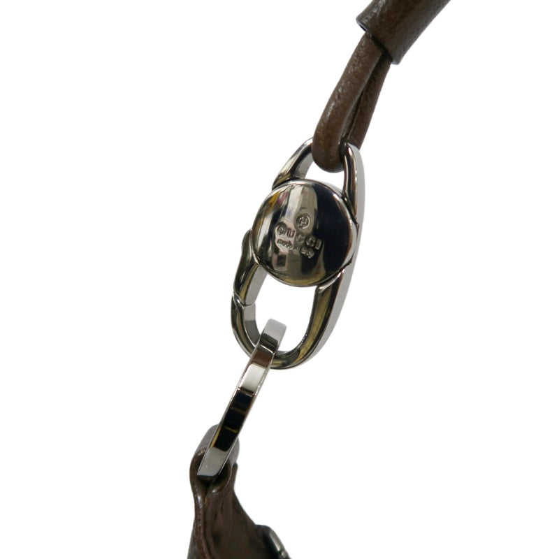 GUCCI GG Canvas Shoulder Bag, Brown with Silver Hardware, GG Monogram Canvas