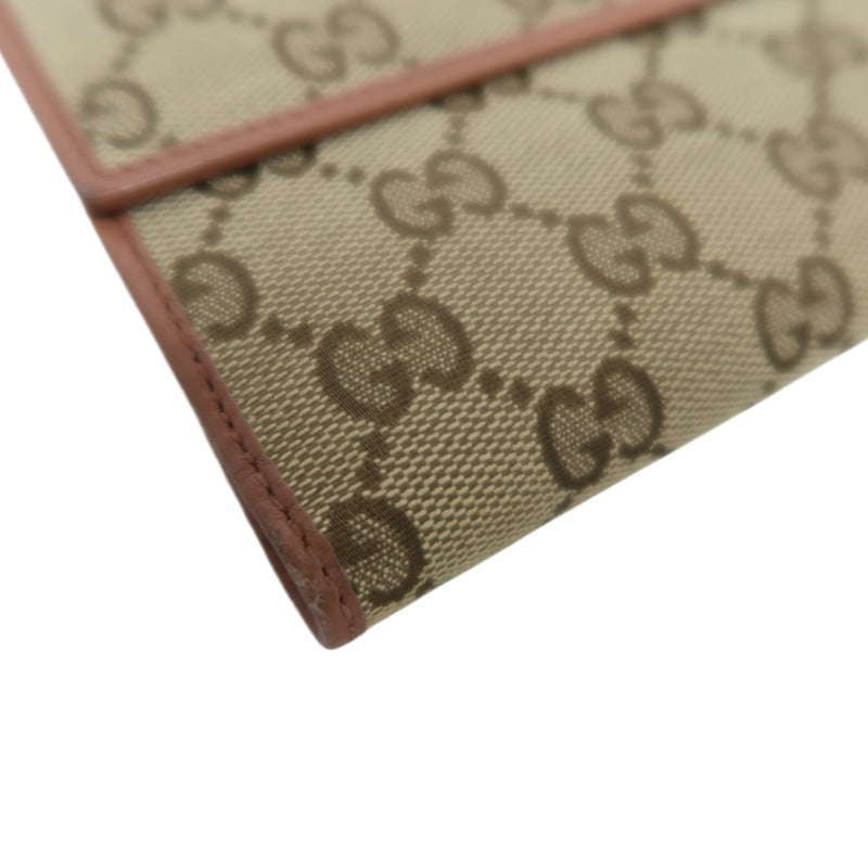 Gucci Monogram Canvas Long Wallet, Brown