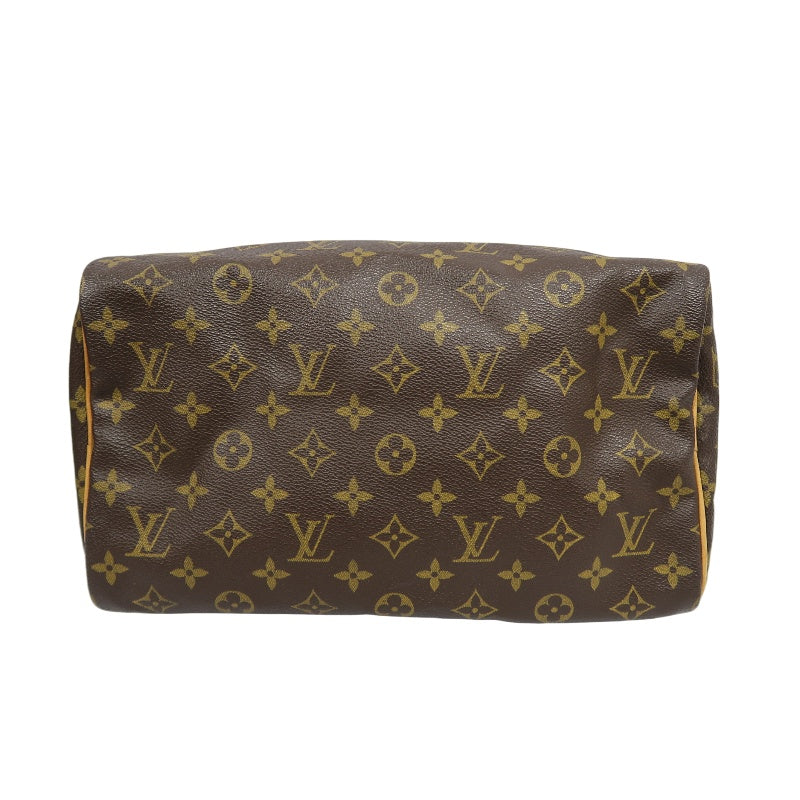 LOUIS VUITTON Speedy 30, Monogram Canvas, Brown Handbag, with Padlock & 2 Keys