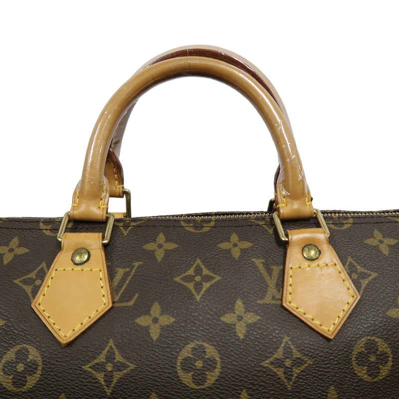 LOUIS VUITTON Speedy 35 Monogram Handbag, Brown, LV Monogram PVC Speedy 35 Handbag