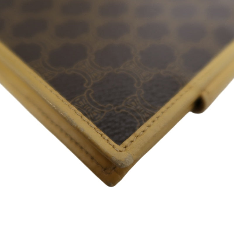 CELINE Macadam Brown Monogram PVC Short Wallet