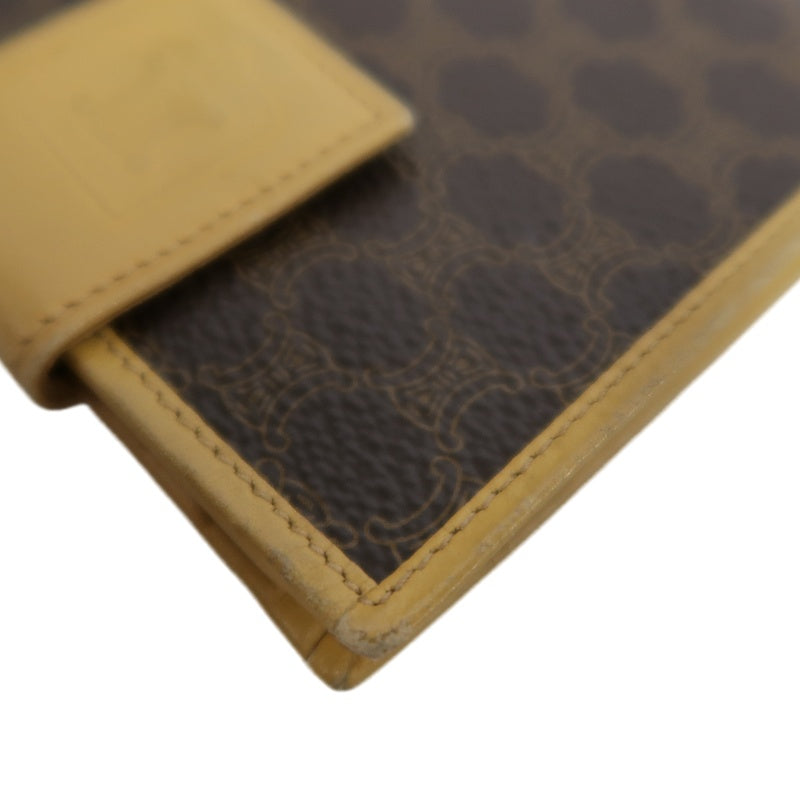 CELINE Macadam Brown Monogram PVC Short Wallet