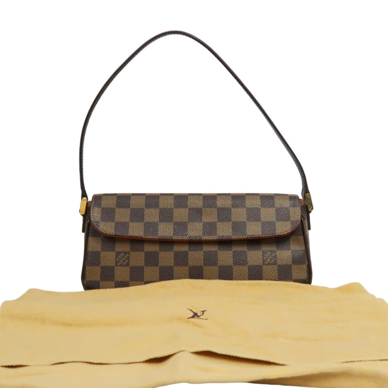 LOUIS VUITTON Damier Recoleta Handbag, Brown, Omotesando Box