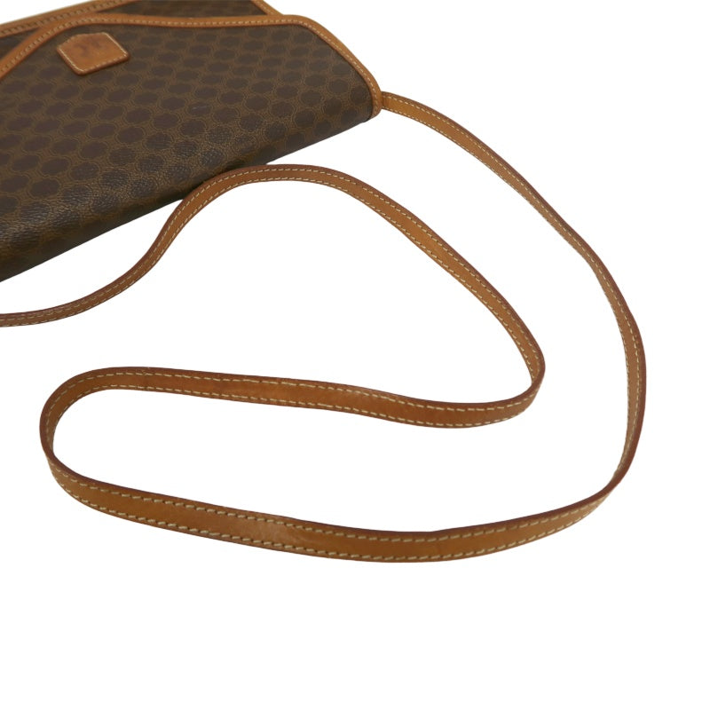 CELINE Macadam Shoulder Bag, Brown, CELINE Monogram PVC Messenger Crossbody Bag