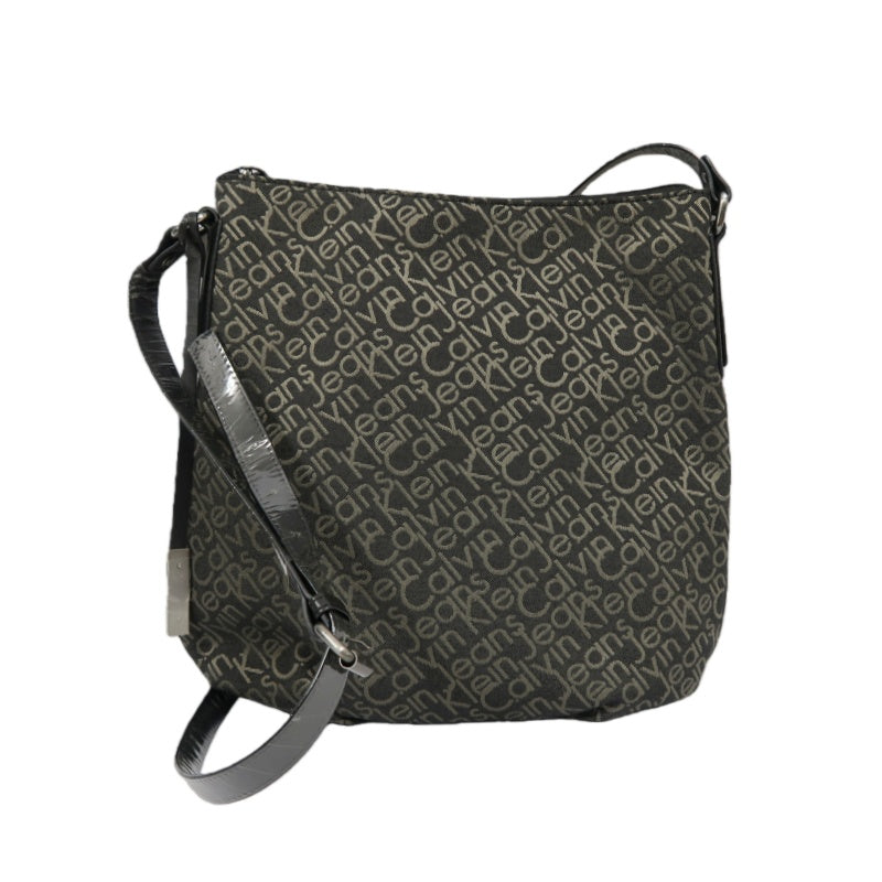 Calvin Klein Black Canvas Crossbody Shoulder Bag with Dust Bag