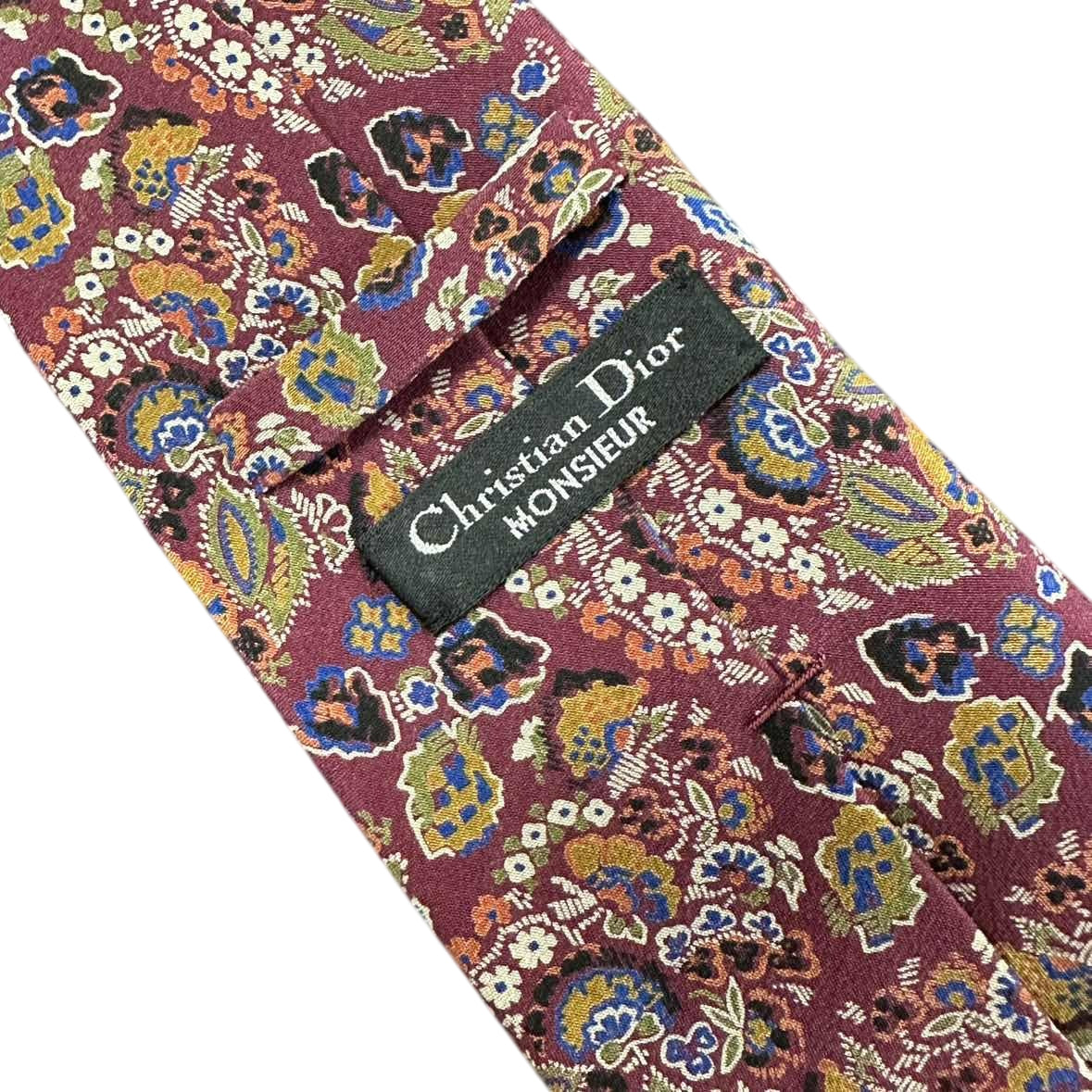 DIOR Silk Tie, Red Base