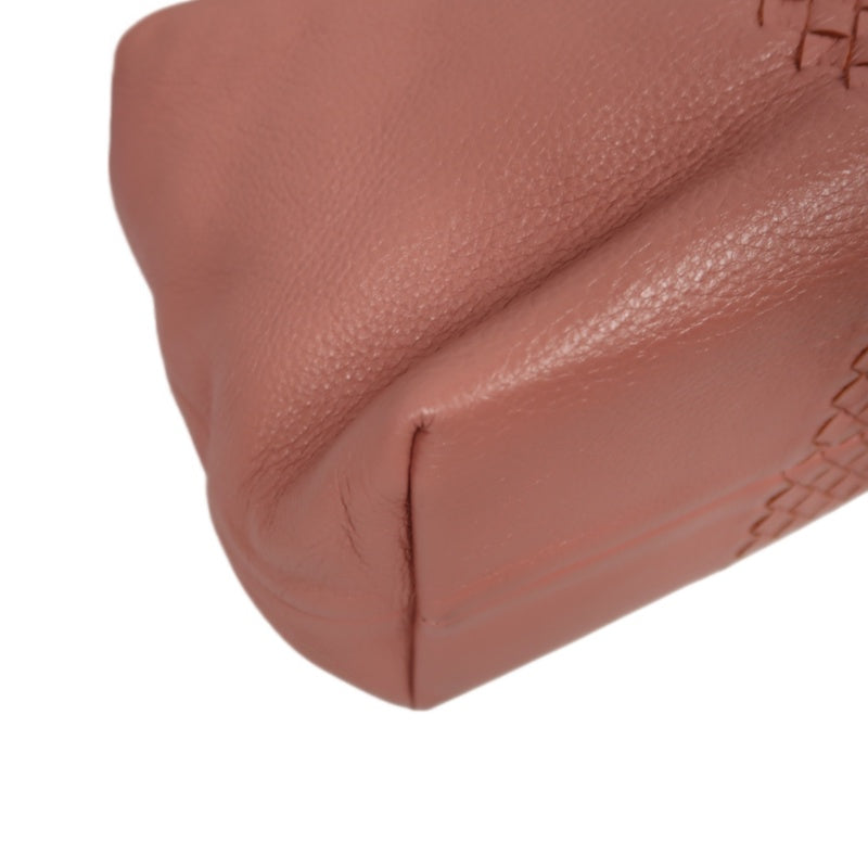 BOTTEGA VENETA Intrecciato Leather Handbag in Dusty Pink