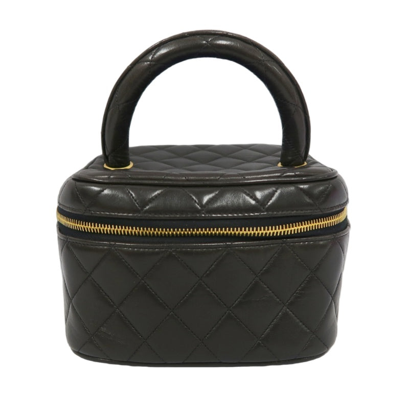 Chanel Black Lambskin Vanity Case Pouch, with Dust Bag & Guarantee Card
