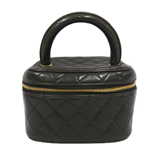 Chanel Black Lambskin Vanity Case Pouch, with Dust Bag & Guarantee Card