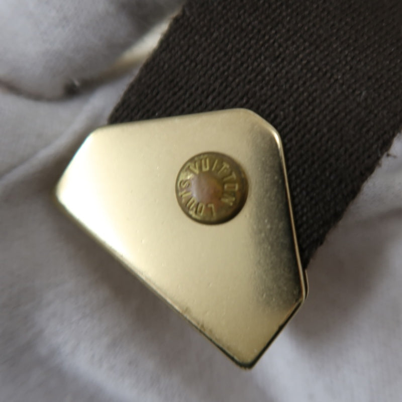 LOUIS VUITTON Antigua Buzas PM Shoulder Bag, White/Brown Canvas with Gold Hardware