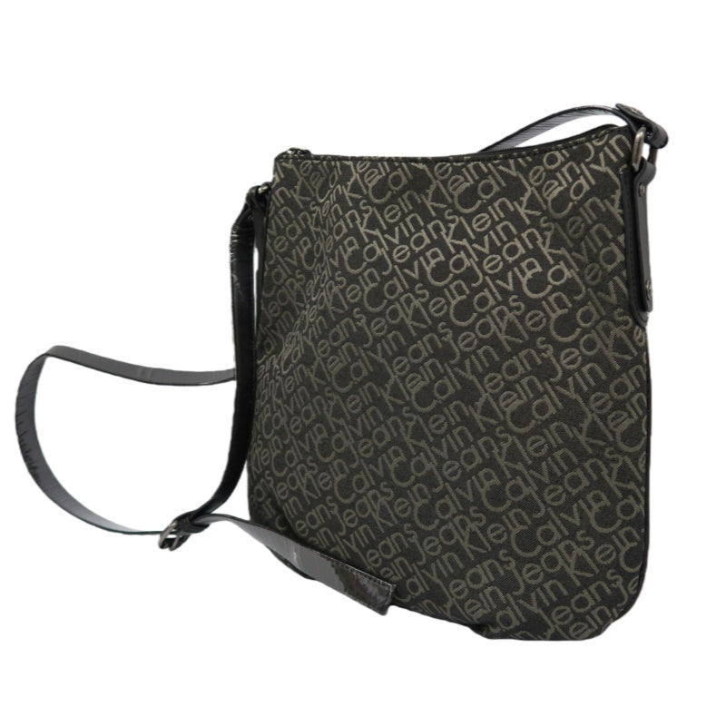 Calvin Klein Black Canvas Crossbody Shoulder Bag with Dust Bag