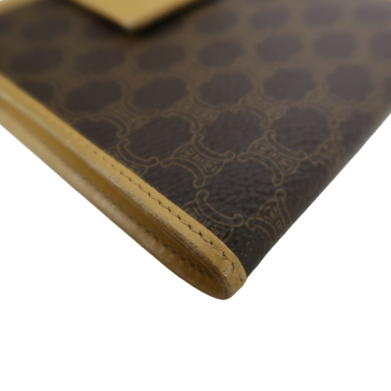 CELINE Macadam Brown Monogram PVC Short Wallet