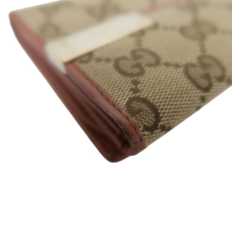 Gucci Monogram Canvas Long Wallet, Brown