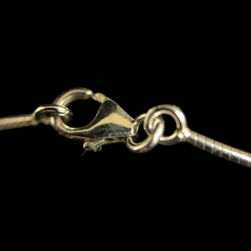 HERMES Pop Ash H Necklace Accessory 925 Silver Black Enamel H Pendant Snake Chain Total Weight Approx 6.66g Box　