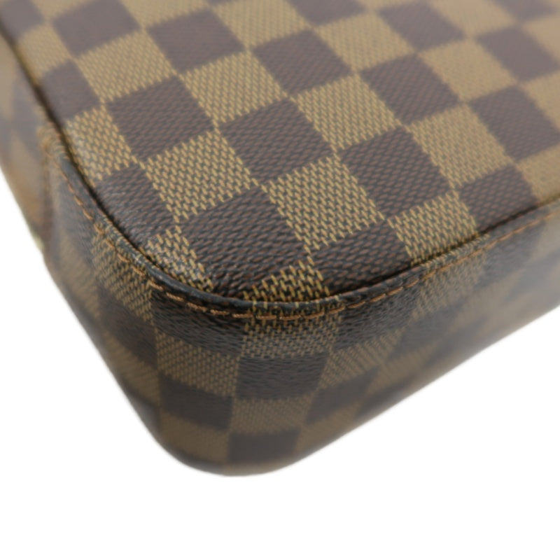 LOUIS VUITTON N48021 Damier Ebene Brown Spontini Handbag with Shoulder Strap