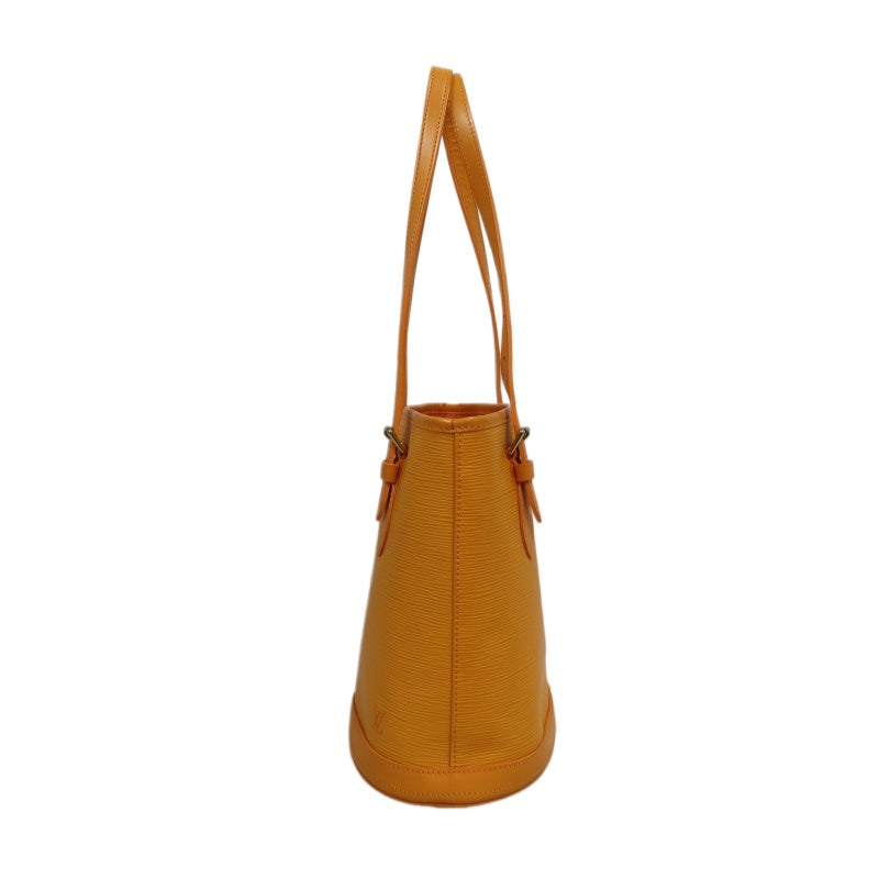 LOUIS VUITTON Bucket PM Epi Leather Handbag Yellow with Pouch