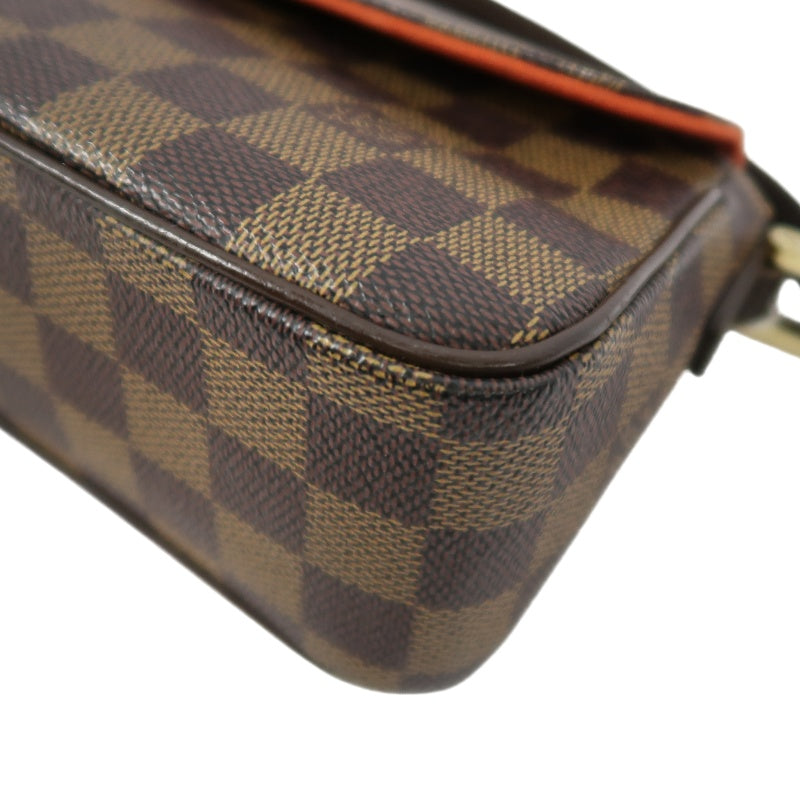 LOUIS VUITTON Damier Recoleta Handbag, Brown, Omotesando Box