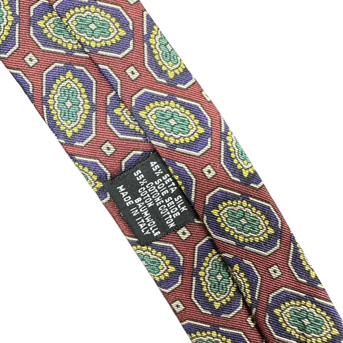 CHANEL red vintage pattern tie