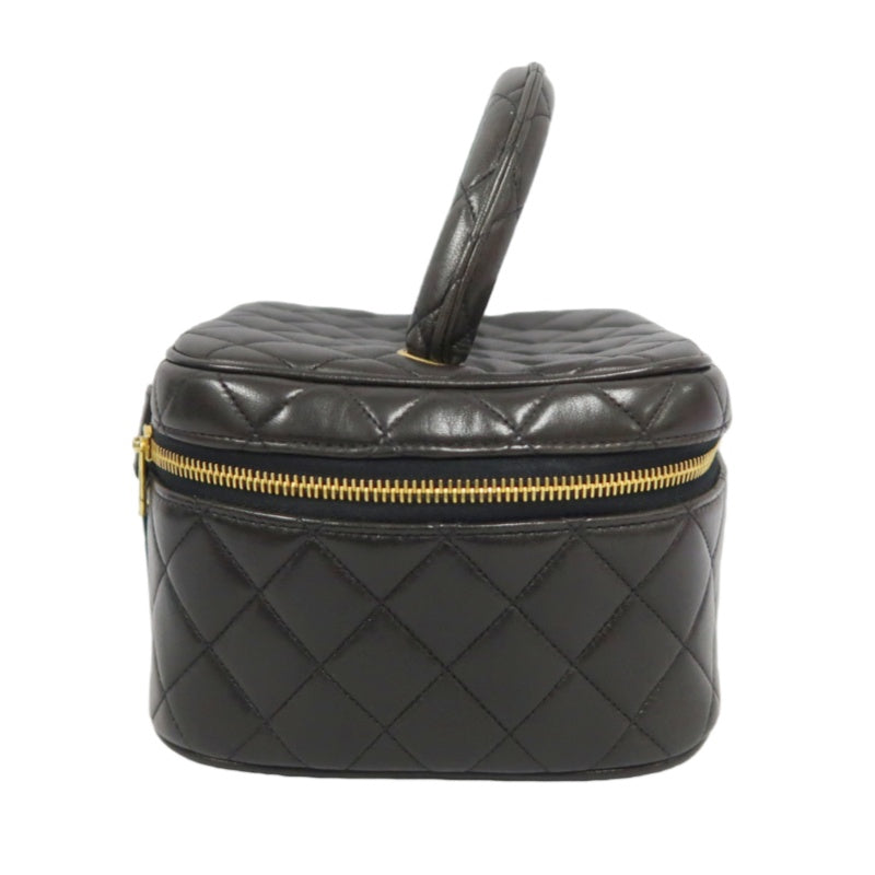 Chanel Black Lambskin Vanity Case Pouch, with Dust Bag & Guarantee Card