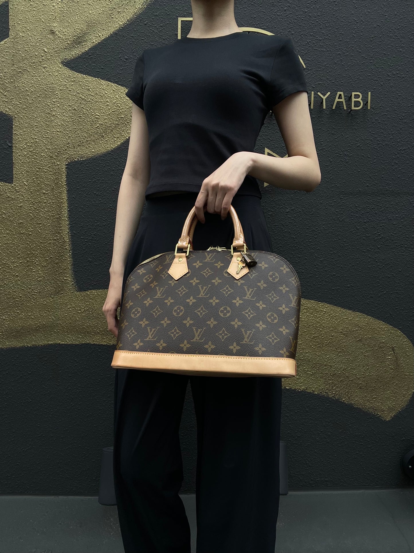 LOUIS VUITTON LV Monogram PVC Alma Handbag Brown