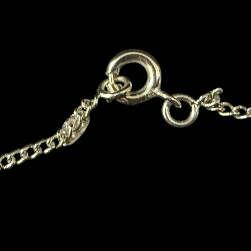 CHANEL Coco Mark Pendant Necklace, Black/Silver Hardware, 06V