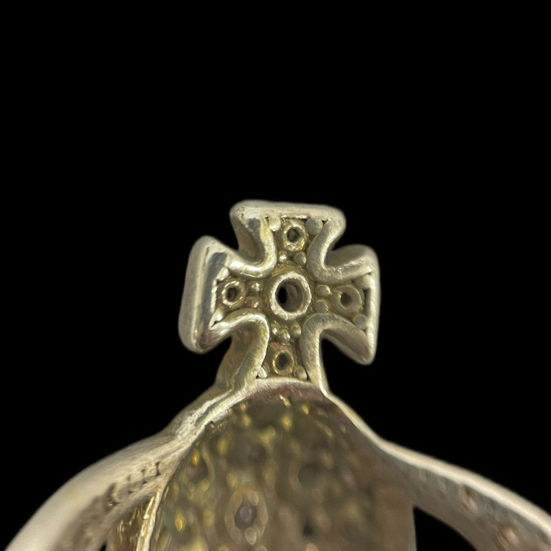 VIVIENNE WESTWOOD Saturn Ring Silver Rhinestone Alloy Silver Hardware