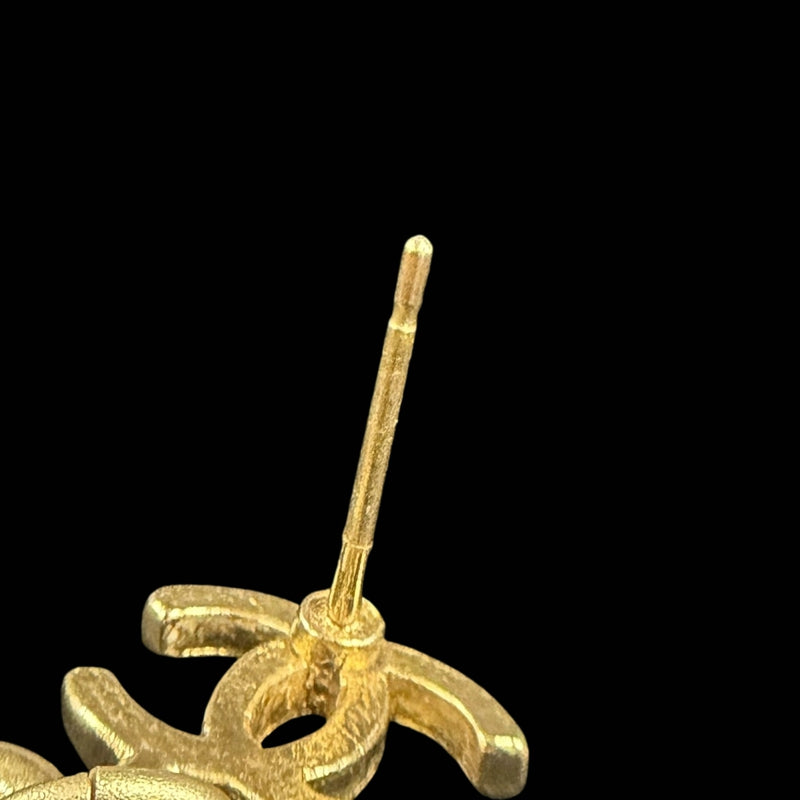 CHANEL Coco Mark Star Drop Earrings Enamel Gold Alloy Hardware