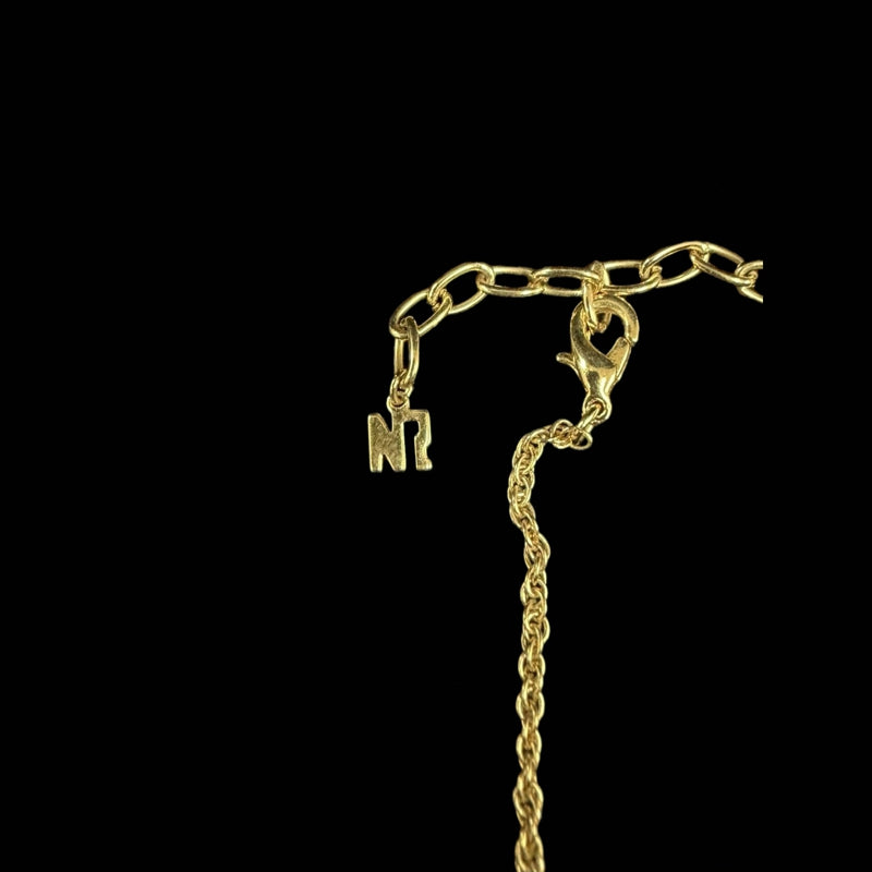 NINA RICCI Gold Alloy Round Pendant Necklace