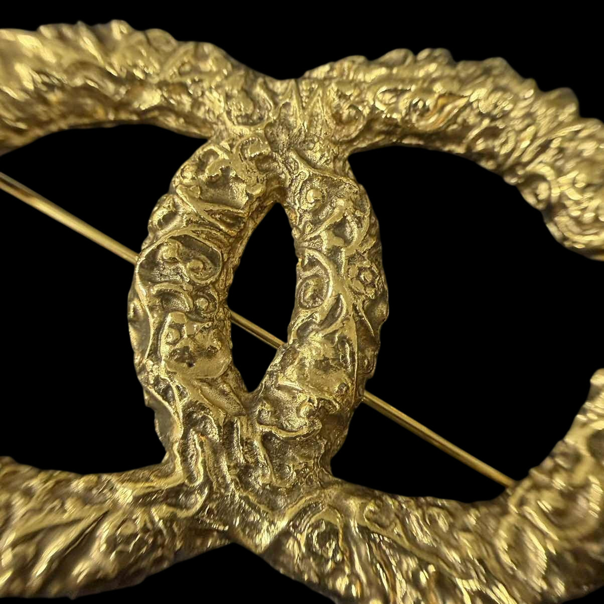 CHANEL CHANEL Brooch, Gold Hardware, CHANEL Gold Alloy Brooch