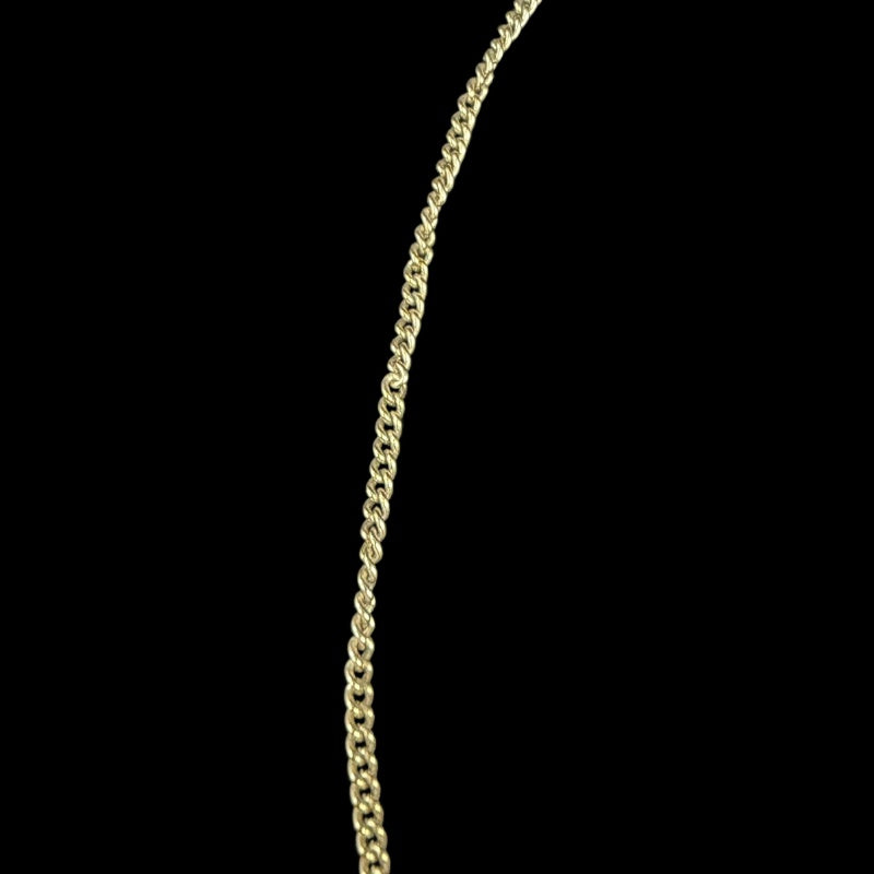CHANEL CC Logo Necklace Accessory Gold Metal Chain Multi-color Rhinestone Large Pendant Retro Glam Design