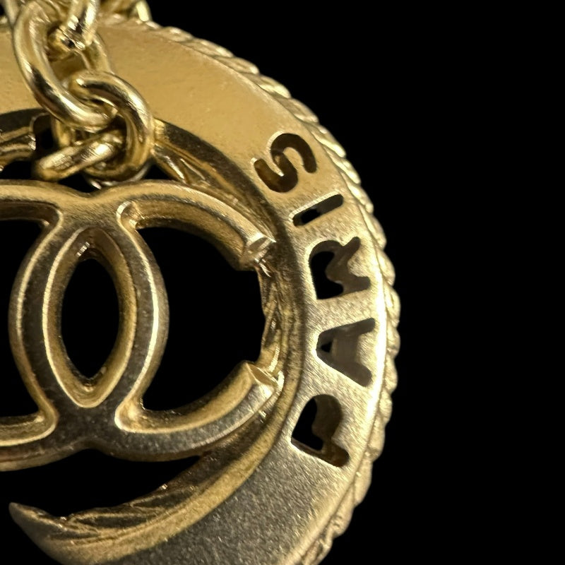 CHANEL  Coco Mark Earrings, Champagne Gold Hardware, With Dust Bag