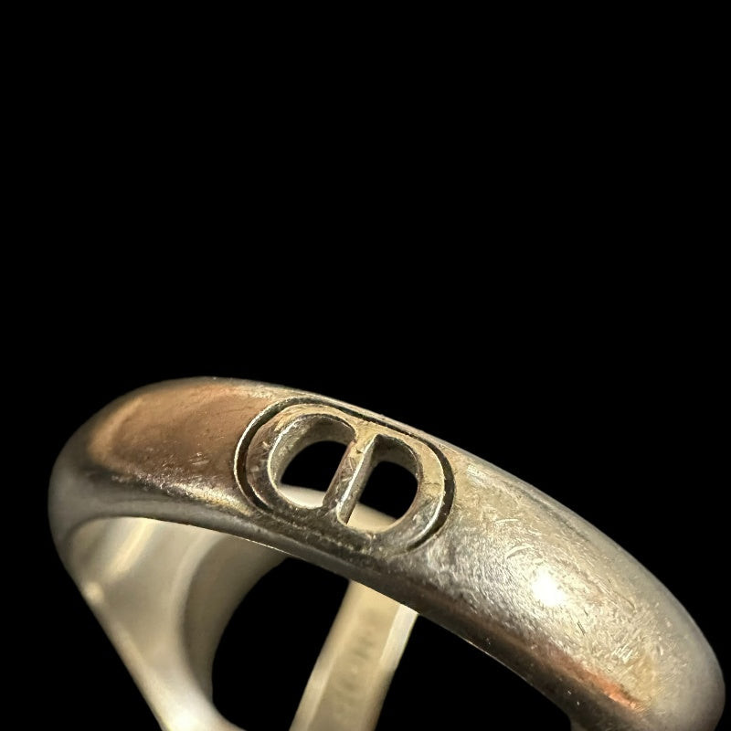 DIOR CD Logo Ring, 925 Sterling Silver, Comes with Original Box, Size #18