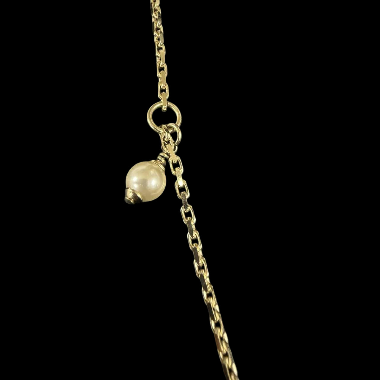 CHANEL CHANEL Coco Mark Rhinestone Necklace, Gold Hardware, F18V, With Original Box, CHANEL Silver Rhinestone-Set Alloy Necklace