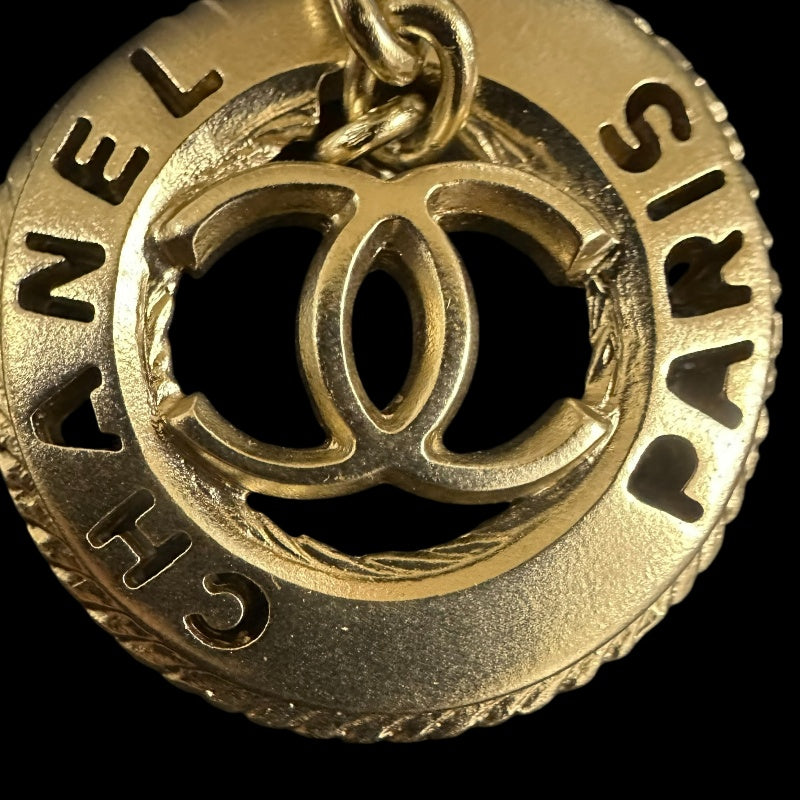 CHANEL  Coco Mark Earrings, Champagne Gold Hardware, With Dust Bag