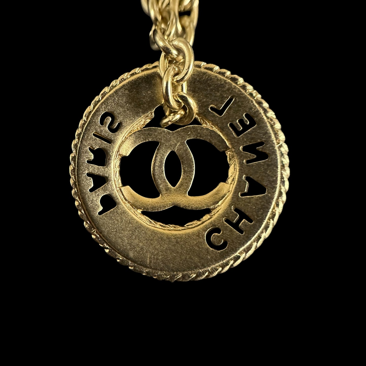 CHANEL  Coco Mark Earrings, Champagne Gold Hardware, With Dust Bag
