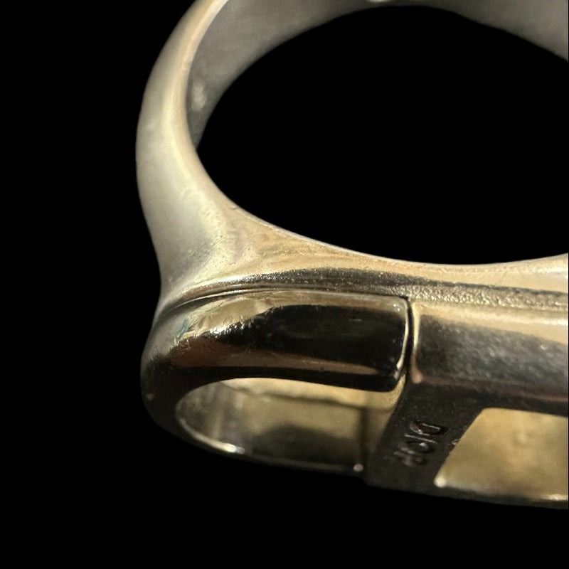 DIOR CD Logo Ring, 925 Sterling Silver, Comes with Original Box, Size #18