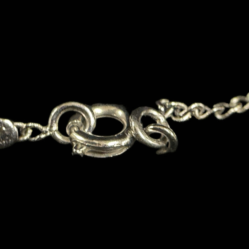 CHANEL Coco Mark Pendant Necklace, Black/Silver Hardware, 06V