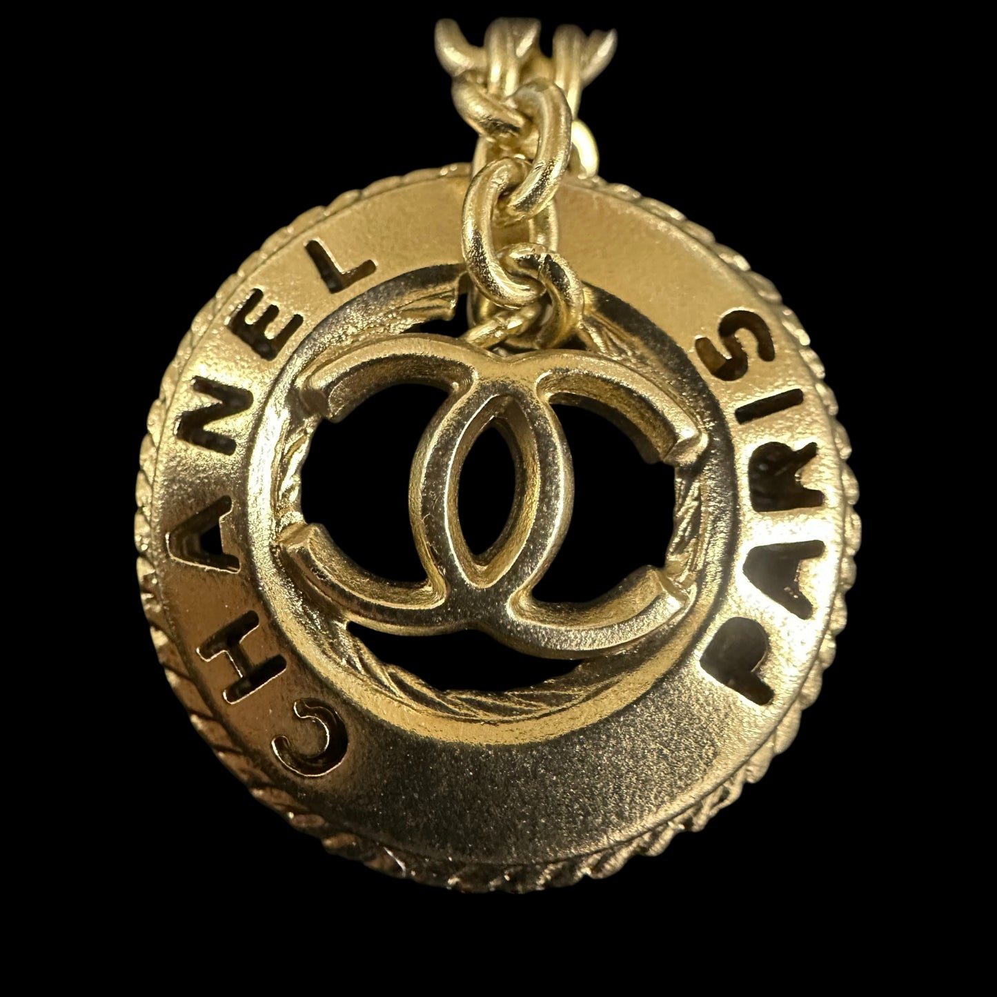 CHANEL  Coco Mark Earrings, Champagne Gold Hardware, With Dust Bag
