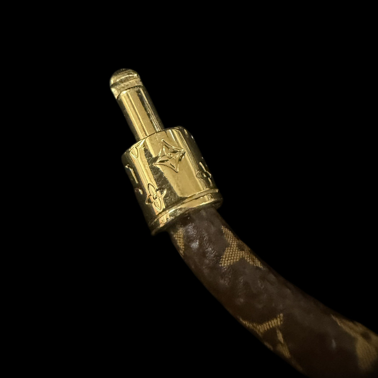 LOUIS VUITTON Bracelet, Monogram, Brown with Gold Hardware
