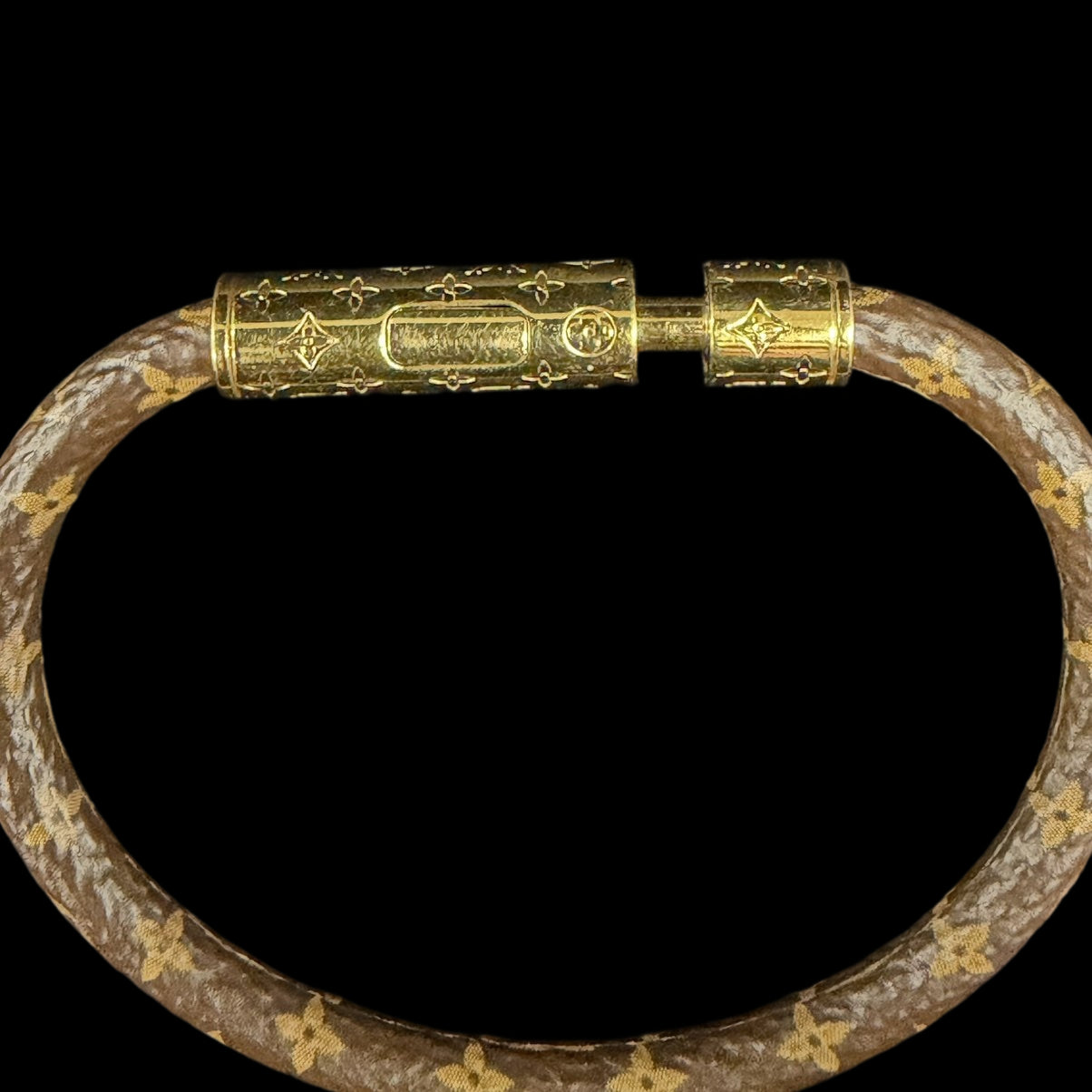 LOUIS VUITTON Bracelet, Monogram, Brown with Gold Hardware