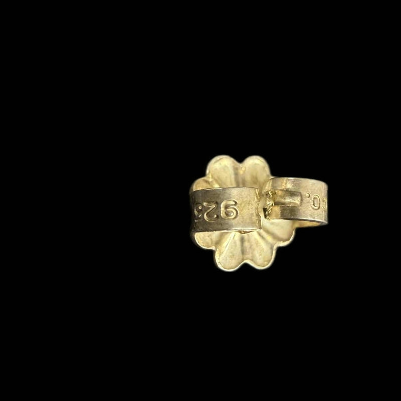 TIFFANY Heart Flower Stud Earrings Sterling Silver 925