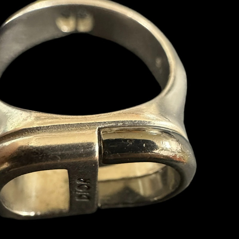DIOR CD Logo Ring, 925 Sterling Silver, Comes with Original Box, Size #18